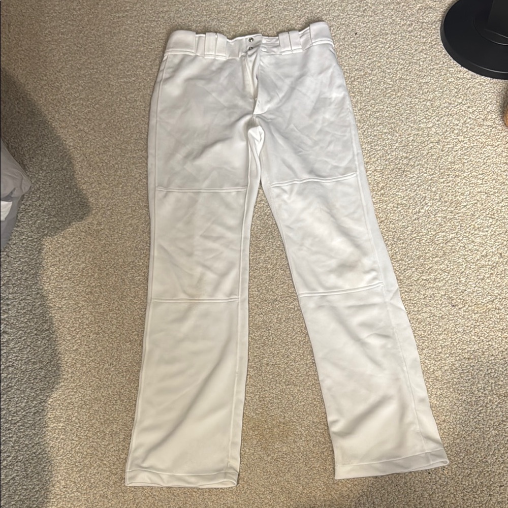 White Mizuno Baseball Pants